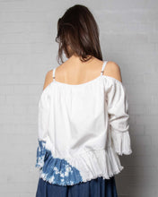 Load image into Gallery viewer, Blank NYC White Blue Tie-Dye Off the Shoulder Top
