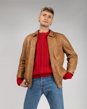 Load image into Gallery viewer, 70&#39;S BROWN LEATHER CASUAL FIT JACKET
