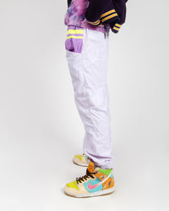 Purple neon '80s sporty shell suit bottoms