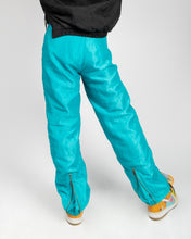 Load image into Gallery viewer, Turquoise blue casual fit high-waisted ski-bottoms
