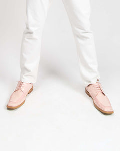 Giorgi brutini pastel pink square toed dress shoe