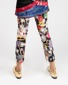 Moschino '90s graphic print multi-colour trousers