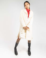 Load image into Gallery viewer, Gianfrano Ferre cream quilted puffer style long coat
