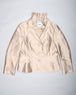 Moschino gold ruffled collar shimmer blazer