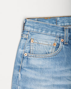 Blue levi 501 straight leg jeans