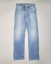 Load image into Gallery viewer, Blue levi 501 straight leg jeans
