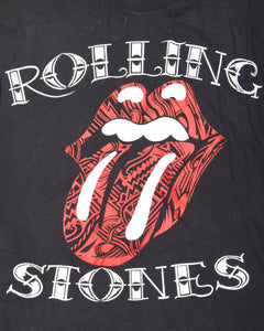 Black Rolling Stones round necked short sleeves t-shirt