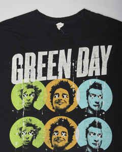 Black Green Day graphic print band T-shirt