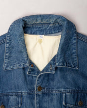 Load image into Gallery viewer, Moschino blue denim long sleeved regular fit detachable lining jacket
