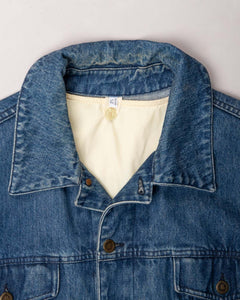 Moschino blue denim long sleeved regular fit detachable lining jacket
