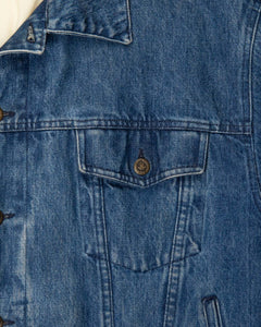 Moschino blue denim long sleeved regular fit detachable lining jacket