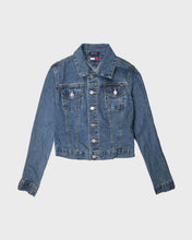 Load image into Gallery viewer, Tommy Hilfiger cropped denim long sleeved regular fit jacket
