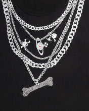 Load image into Gallery viewer, Vivienne Westwood 3D chain necklace print black t-shirt
