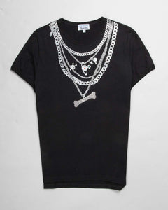 Vivienne Westwood 3D chain necklace print black t-shirt