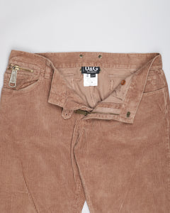 Dolce and Gabbana brown corduroy straight leg trousers