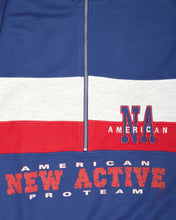 Load image into Gallery viewer, Blue/red American active quarter zip sweater top
