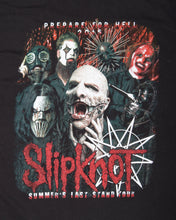 Load image into Gallery viewer, Black short sleeved casual fit Slipknot tour t-shirt
