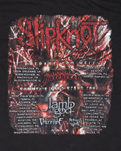 Load image into Gallery viewer, Black short sleeved casual fit Slipknot tour t-shirt
