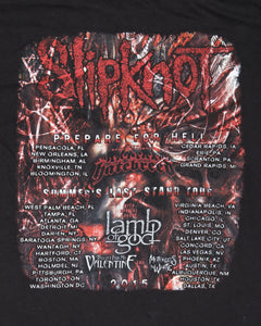 Black short sleeved casual fit Slipknot tour t-shirt