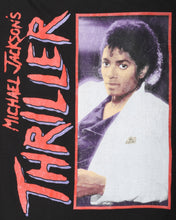 Load image into Gallery viewer, Black short-sleeved casual fit Michael Jackson Thriller T-shirt

