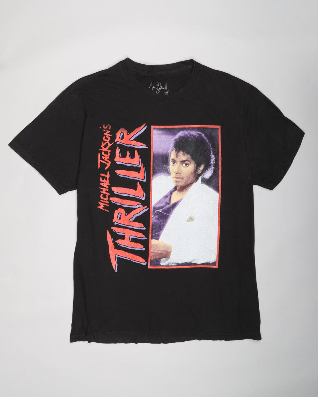 Black short-sleeved casual fit Michael Jackson Thriller T-shirt