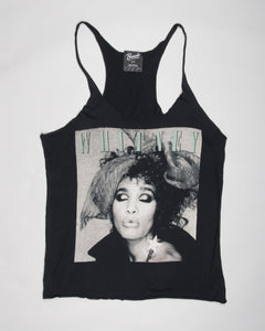 Black Whitney Houston sleeveless casual fit vest