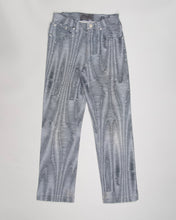 Load image into Gallery viewer, Versace blue grey abstract snakeprint pattern jeans
