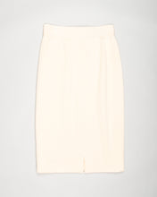 Load image into Gallery viewer, Luisa Spagnoli cream fitted knee-length stretchy skirt
