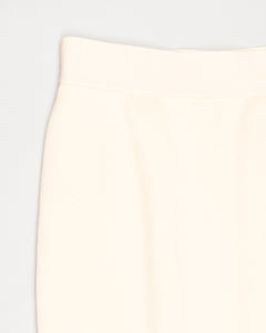 Luisa Spagnoli cream fitted knee-length stretchy skirt