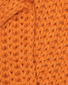 Rust orange long chunky knit scarf