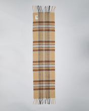 Load image into Gallery viewer, LANIFICIO DEL PERU BROWN CHECKED WOOL SCARF
