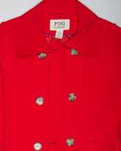 Load image into Gallery viewer, London Fog red belted trench coat
