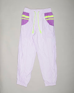 Purple neon '80s sporty shell suit bottoms