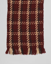 Load image into Gallery viewer, BURGUNDY CHECKED SCARF
