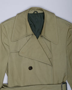 Olive belted '70s trench coat