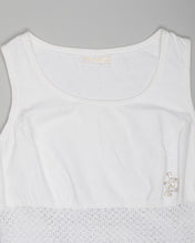 Load image into Gallery viewer, AUTHENTIC ROCCO BAROCCO WHITE LINEN CROPPED FRINGED VEST
