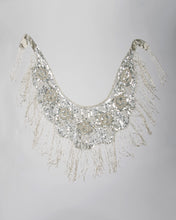 Load image into Gallery viewer, SILVER SEQUINNED BEADED FRINGED BOLERO
