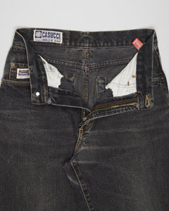 Casucci faded black regular fit denim jeans