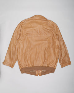 70'S BROWN LEATHER CASUAL FIT JACKET
