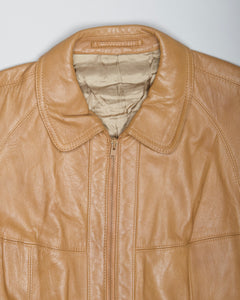 70'S BROWN LEATHER CASUAL FIT JACKET