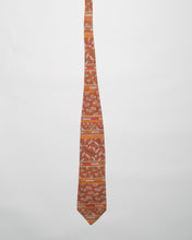 Load image into Gallery viewer, ENRICO COVERI ABSTRACT AZTEC ORANGE/PINK/GREY SILK TIE
