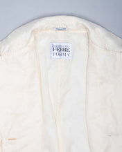 Load image into Gallery viewer, Gianfrano Ferre cream quilted puffer style long coat
