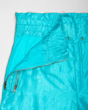 Load image into Gallery viewer, Turquoise blue casual fit high-waisted ski-bottoms
