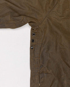 BARBOUR BROWN WAXED OVERSIZED JACKET