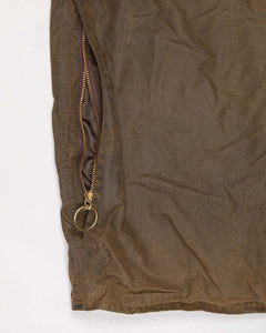 BARBOUR BROWN WAXED OVERSIZED JACKET