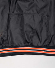 Load image into Gallery viewer, Terminator black orange quilted varsity zip top
