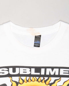 Sublime white short sleeved round necked regular fit t-shirt