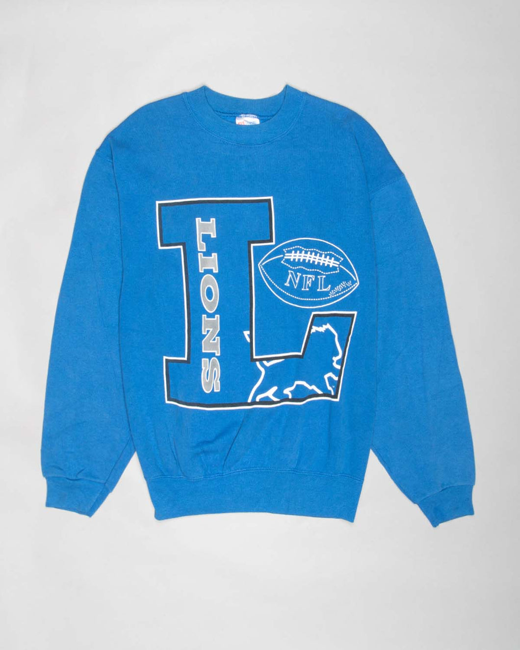 NFL lions royal blue round necked sweater