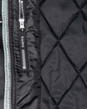Load image into Gallery viewer, Kappa quilted black and silver oversized coat
