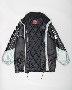 Kappa quilted black and silver oversized coat